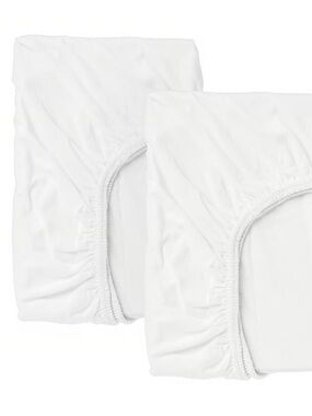 Set of 2 White Fitted Crib Sheets - BRAND NEW in package